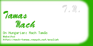 tamas mach business card