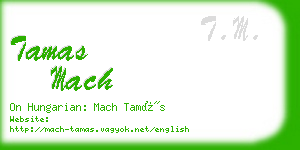 tamas mach business card